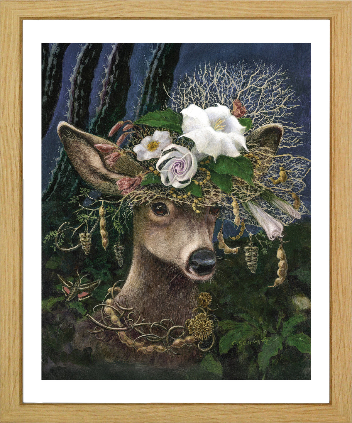 Datura Moon Hat Print