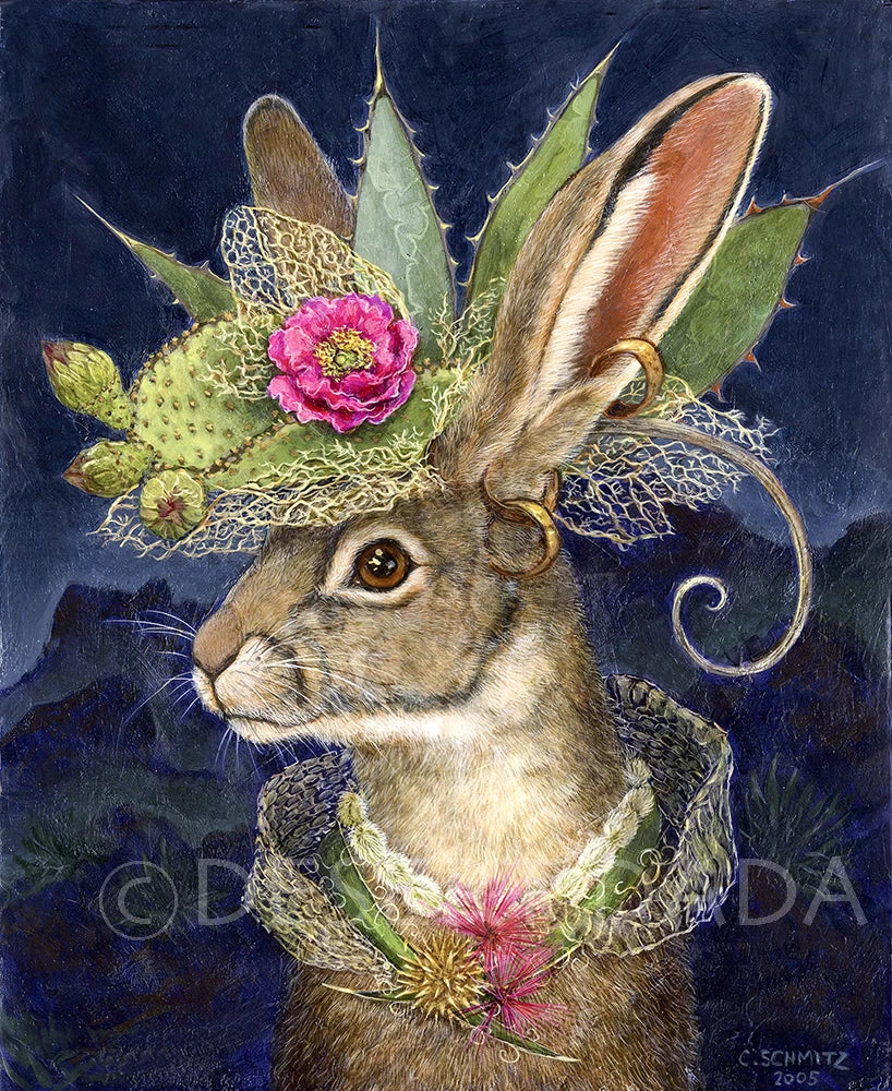 Jackrabbit in Fantastic Hat Print
