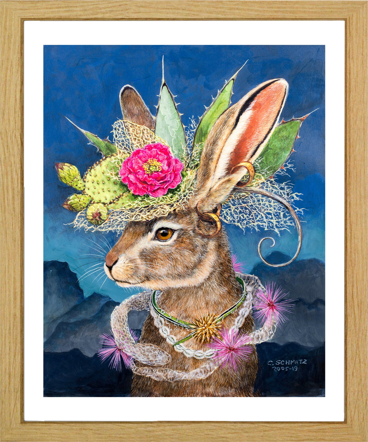Jackrabbit in Fantastic Hat Print