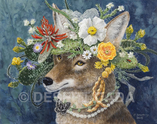 Coyote in the Garden Print