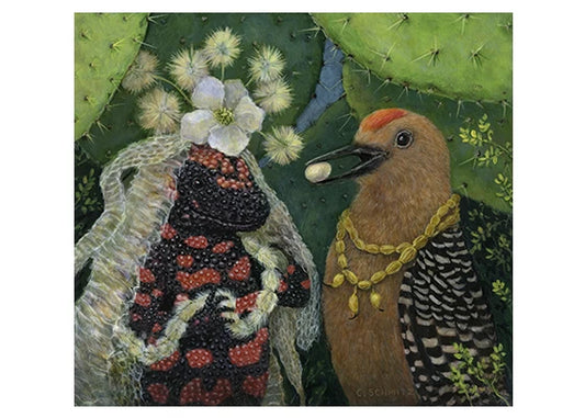 Gila lizared and Gila woodpecker