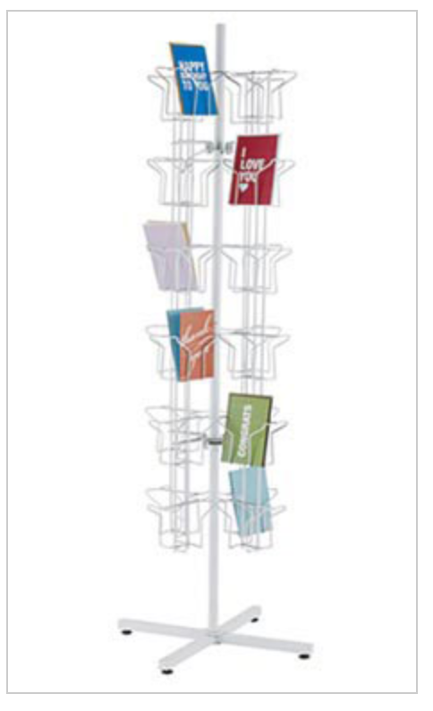 48-Pocket Rotating Greeting Card Floor Display Rack