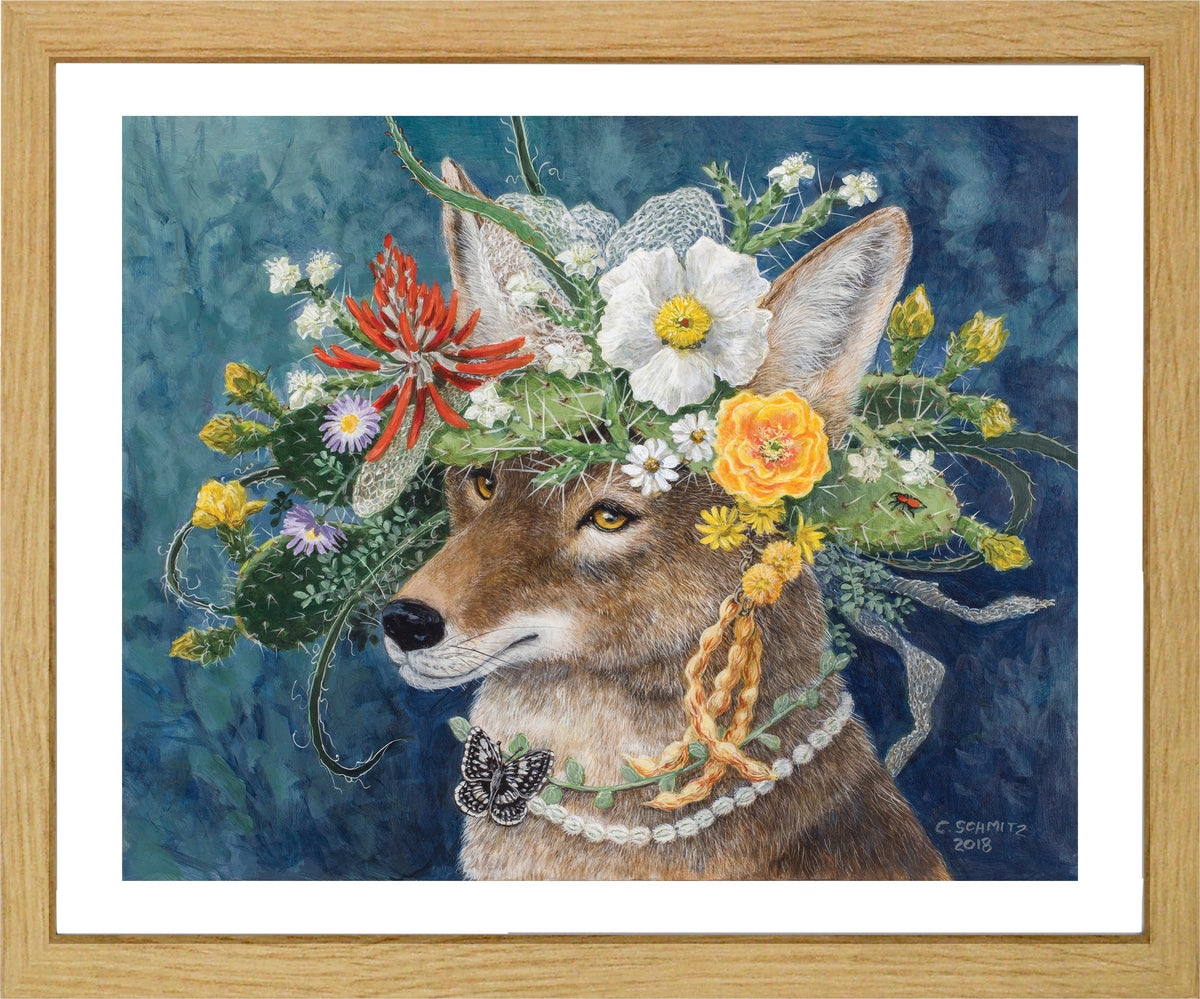 Coyote in the Garden Print