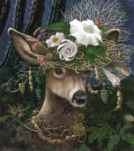 Datura Moon Hat Print