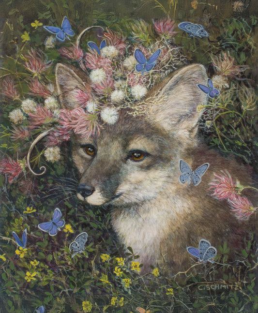 Fox in Plumes Print