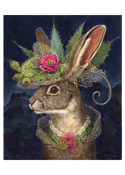 Jackrabbit in Fantastic Hat Print