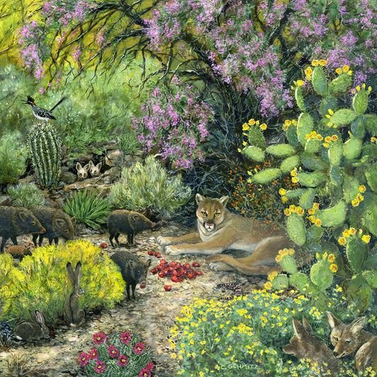 Picnic Under the Ironwood Tree Print